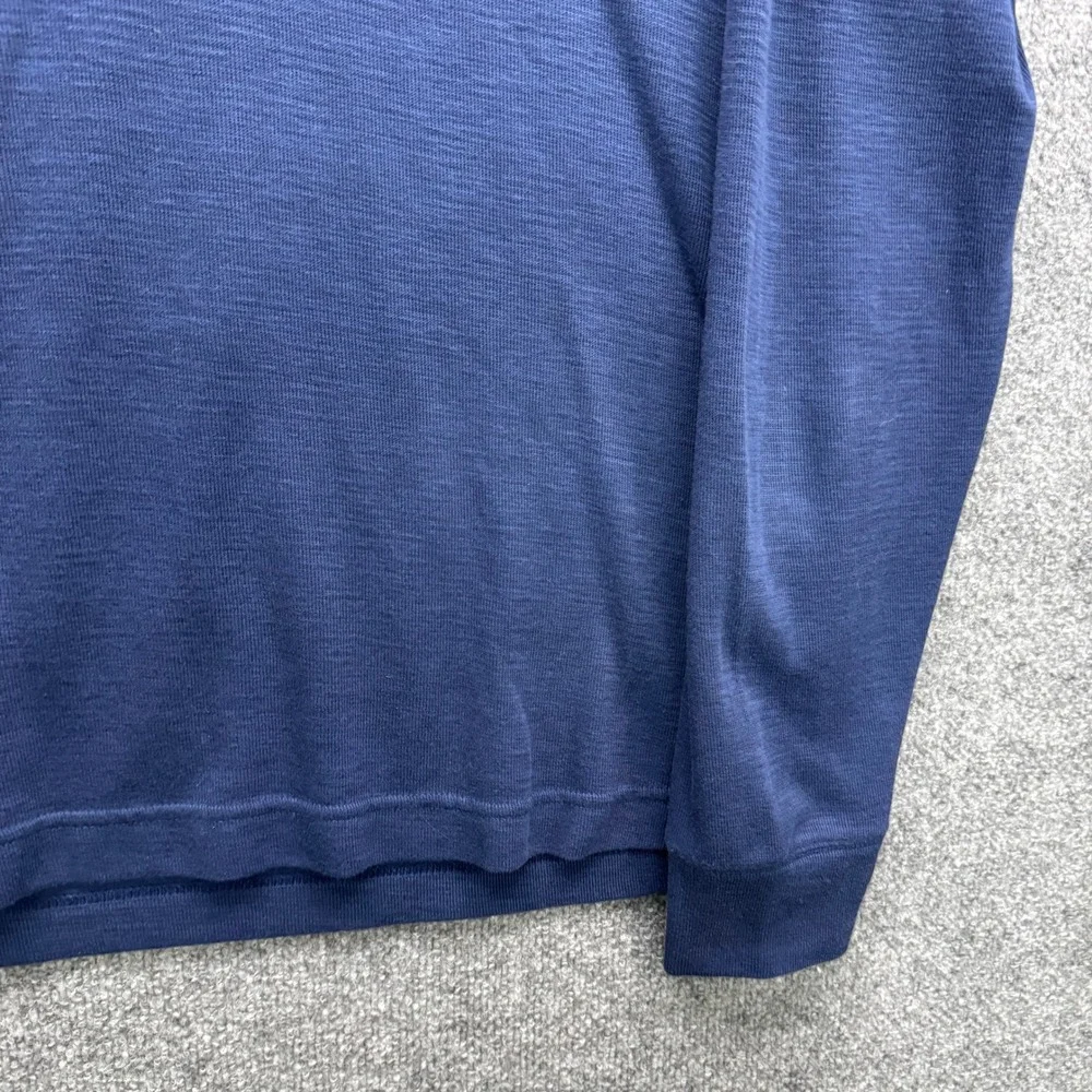 Banana Republic Double Knit Henley Mens XL Navy Long Sleeve Casual Shirt